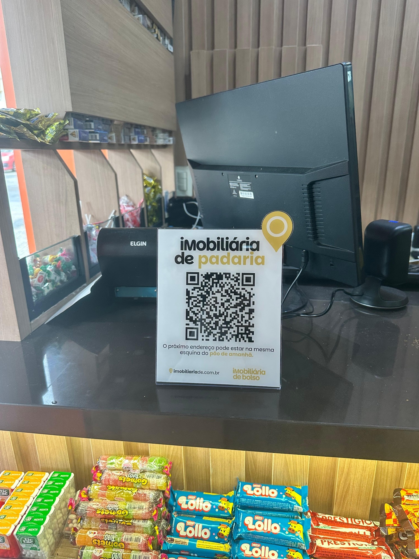 Display QR no caixa