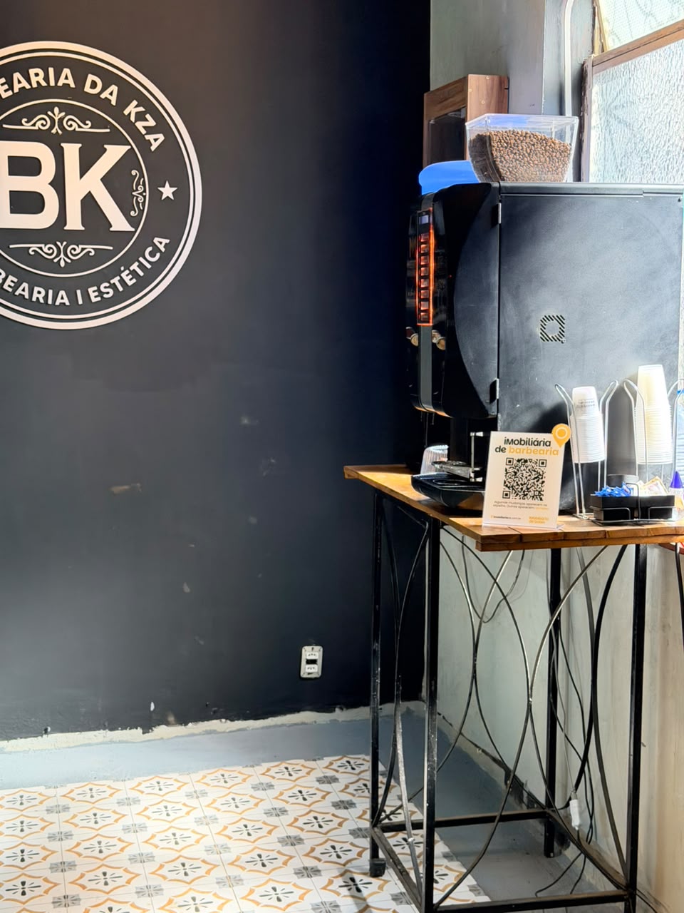 QR em barbearia