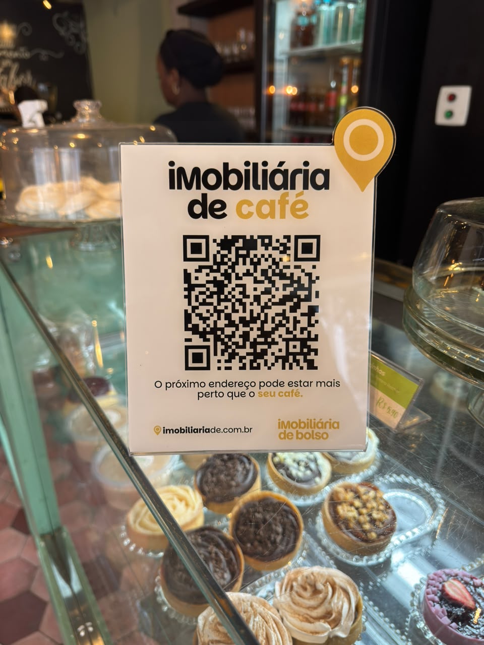 Display QR em café